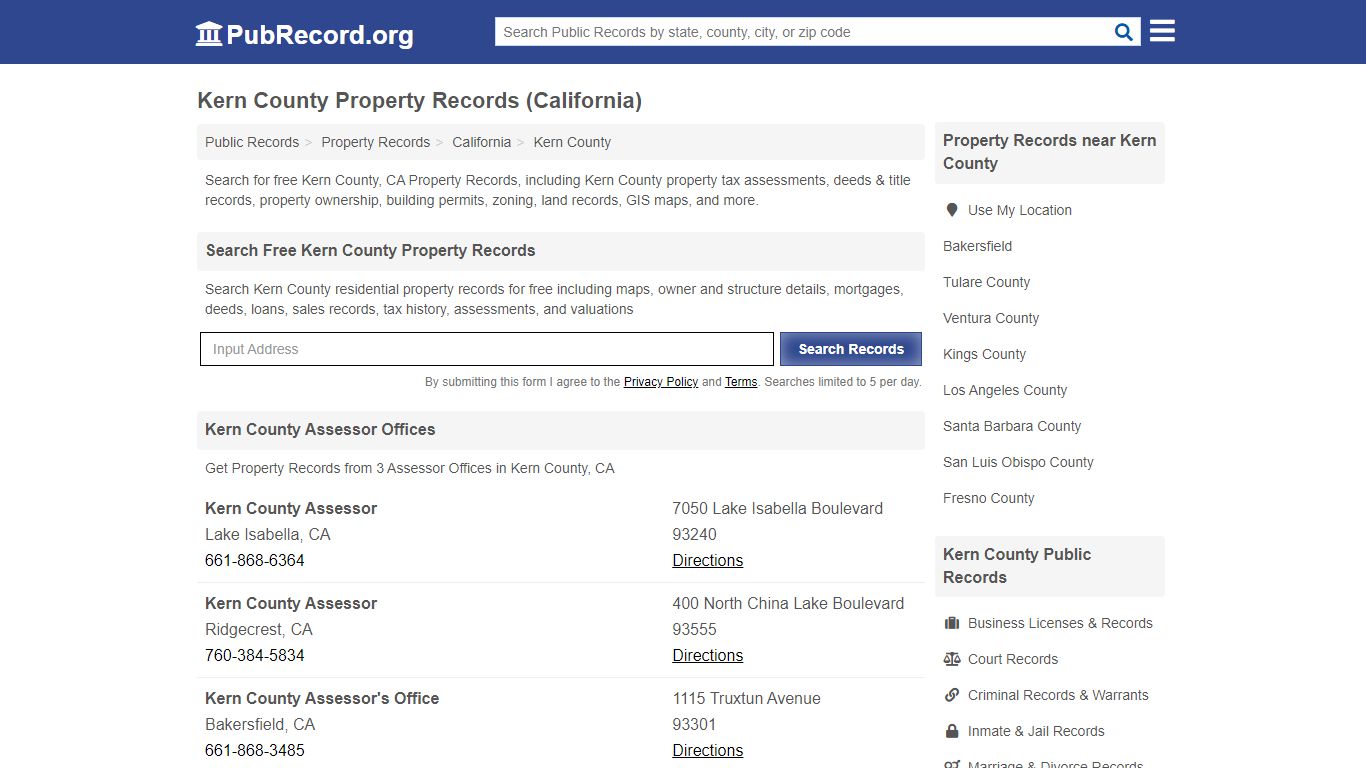 Kern County Property Records (California) - Public Record